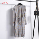 Women Two layers chiffon pleated dress 2019 spring autumn female vintage elegant long sleeve loose casual office lady dress