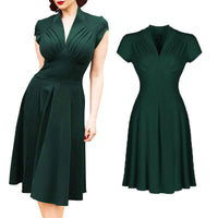 Women's Vintage Dress 50s 60s Retro Rockabilly Pinup Housewife Party Swing Tea Elegant Dresses Formal Gown